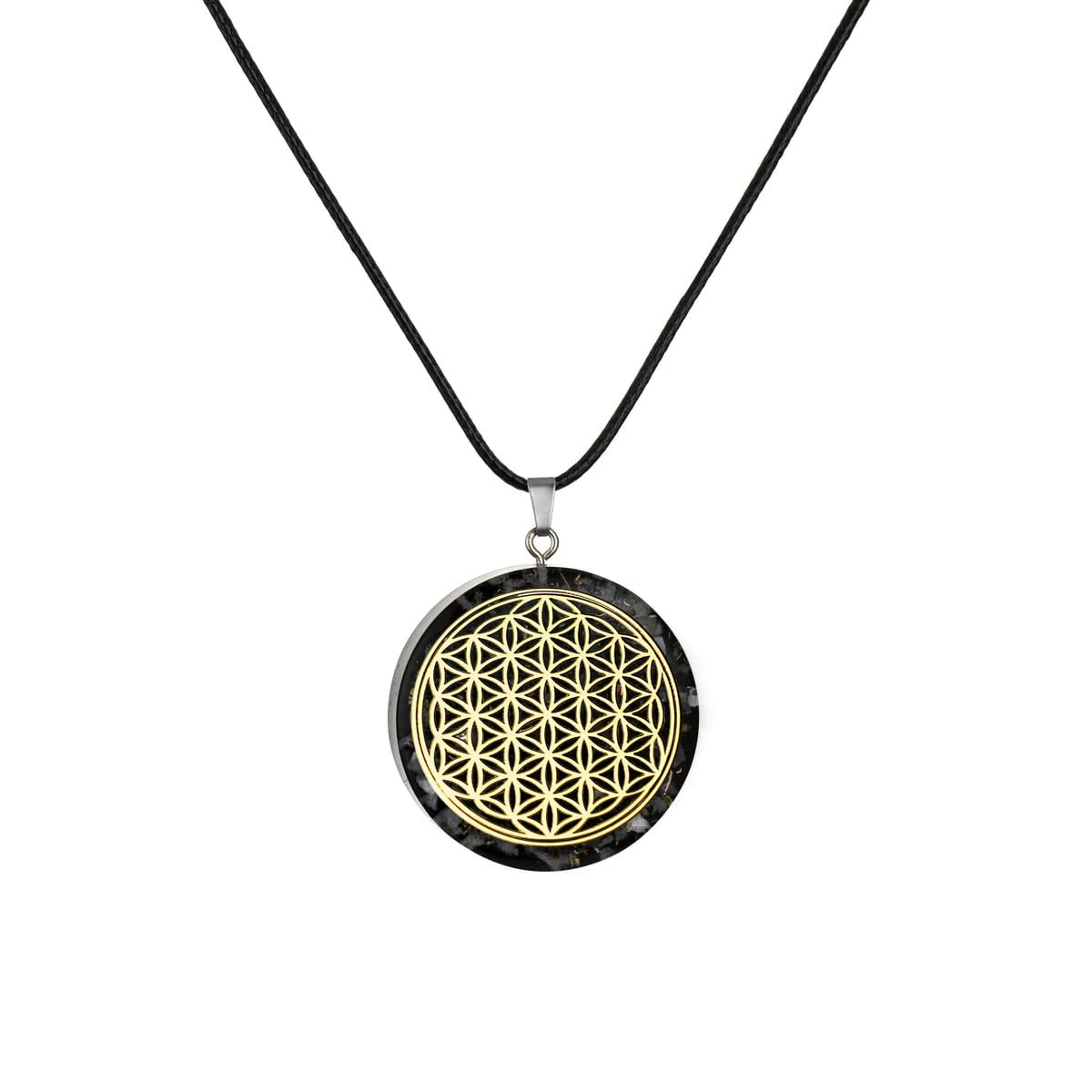 Orgone Pendant - Black Tourmaline Necklace - Orgone Energy Generator Orgonite Crystals- Crystal Protection Necklace Pendant for Men & Women-image-38