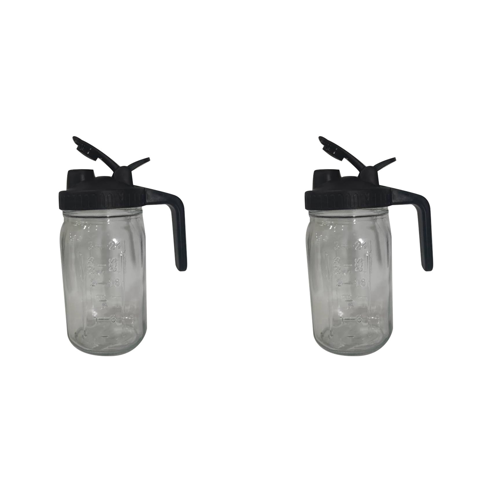 Hndhbfgrt 2X 32Oz Jar pour Spout Lid -Glass Pitcher with Lid,Breast Milk Pitcher,Seal for Juice,Milk,Coffee,Tea,Lemonade
