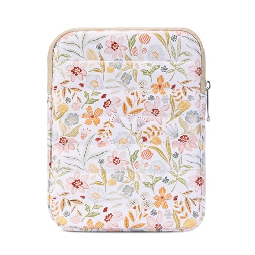 Clezolraa 6-7 Inch Puffy Sleeve Case for 7" Kindle Paperwhite 12th Gen/Colorsoft 2024, 6.8" Kindle Paperwhite 11th Gen, 6" Kindle 11th Gen 2024/2022, Oasis, Protective Pouch Bag, Beige Floral by Clezolraa - Used condition - US$9.40