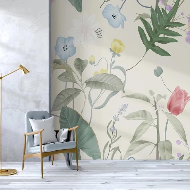 Plante fleurs murale art grand format 3D pour deco salon - 3