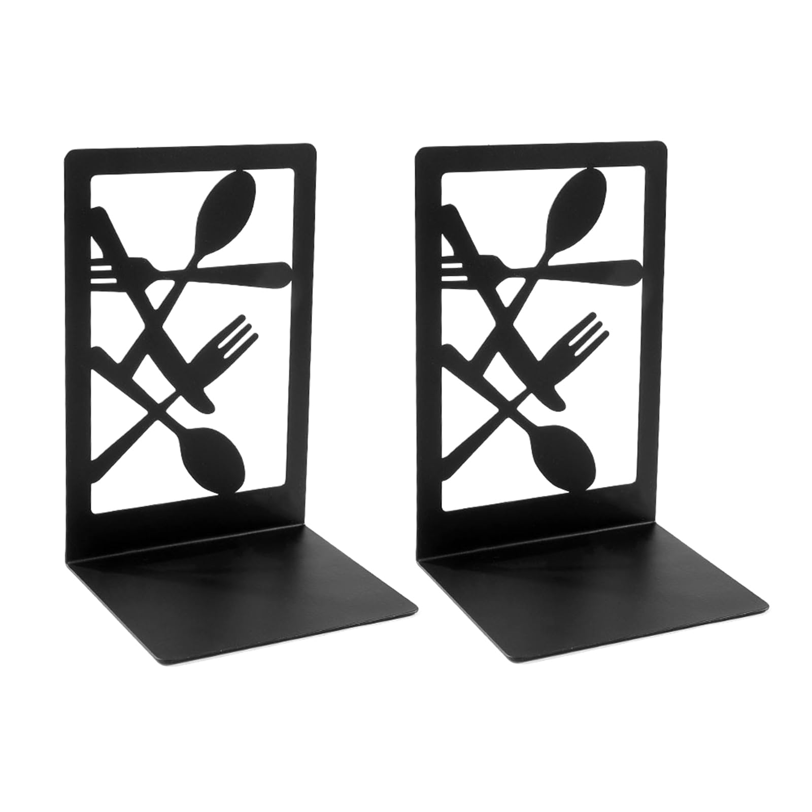 Hollow Out Design Books Stand Metal Books Display Stand Bookends, for Displaying, Picture Albums, Notebooks Desktop Bookends