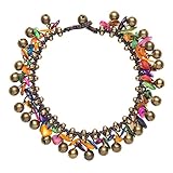 hippie sandalen Hergestellt aus Messingglocken und mehrfarbige Muschelperlen.