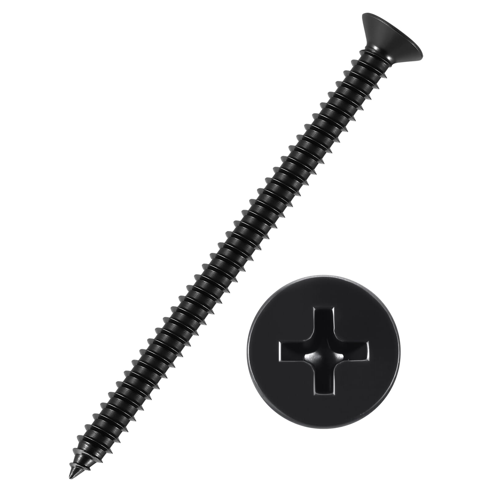 Kozelo 25pcs Phillips Wood Screws #12x3" 304 Stainless Steel Black — image 1