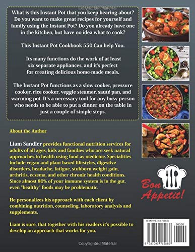 Instant Pot Cookbook: 550 Easy and Healthy Instant Pot Recipes That Anyone Can Cook, Even If You’re A Newbie In The Kitchen