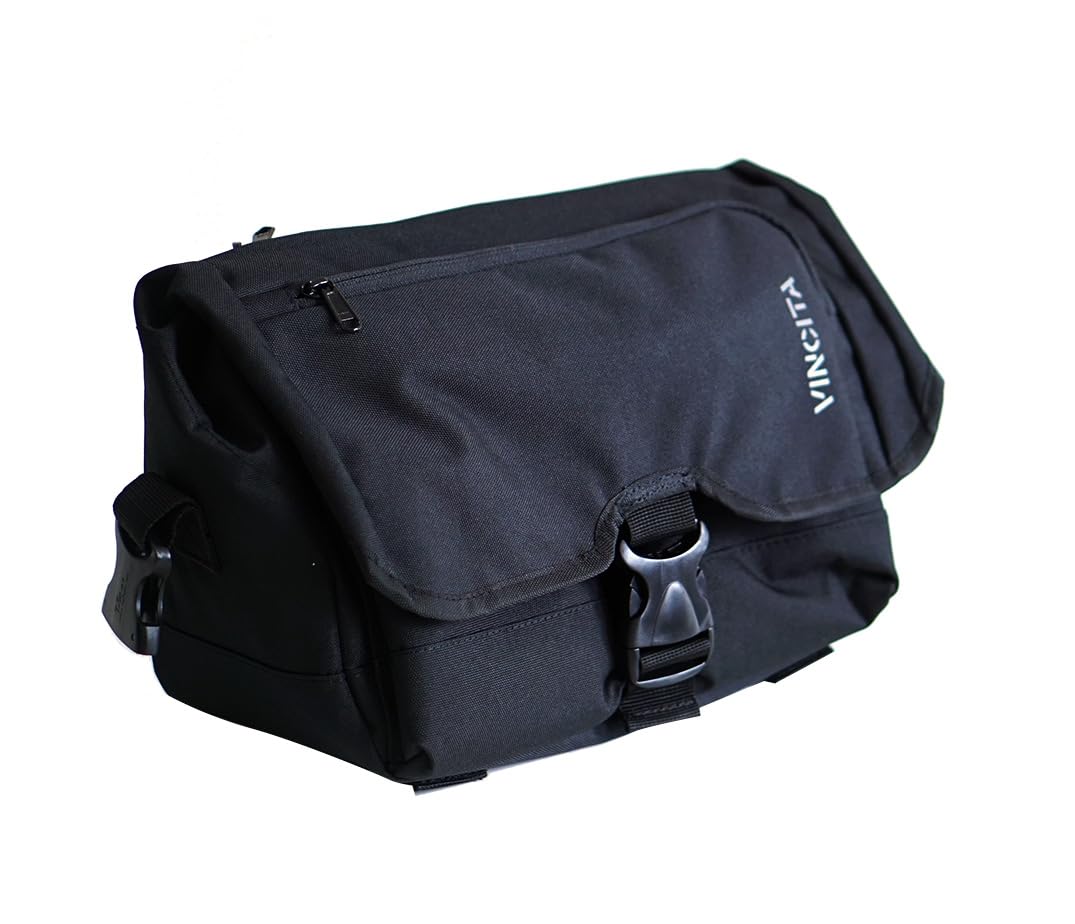 Borsa Anteriore Vincita Per Bicicletta Brompton - 8 Litri, Con Telaio E Copertura Antipioggia, Colore Nero