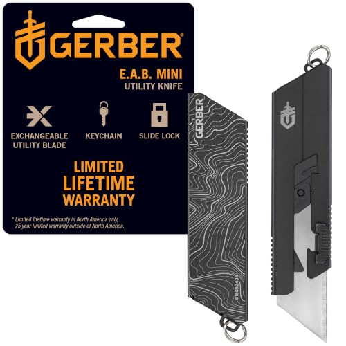 Gerber EAB Utility Knife EDC Pocket Knife Replaceable Blade Mini Black