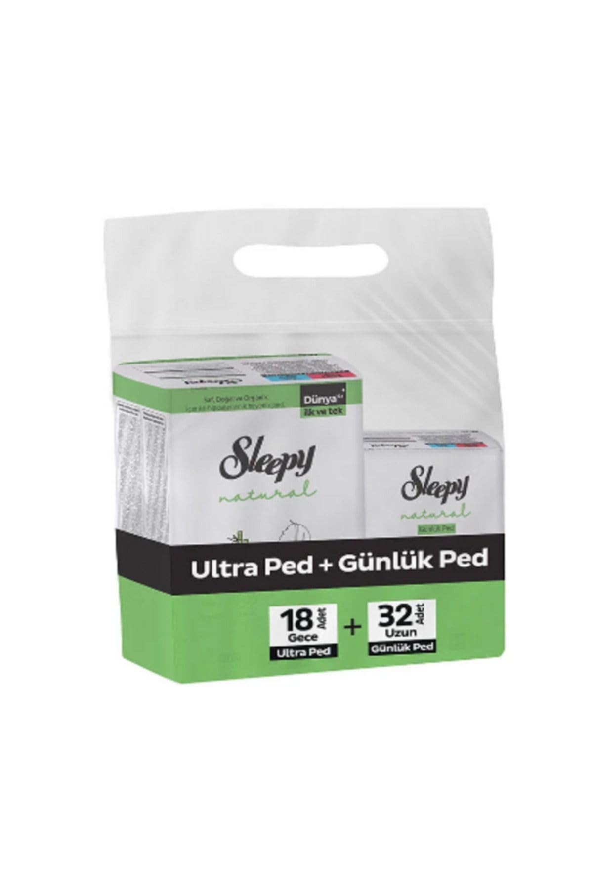 Sleepy Natural Ultra Hijyenik Ped Gece 18'li ve Günlük Ped Uzun 32'li