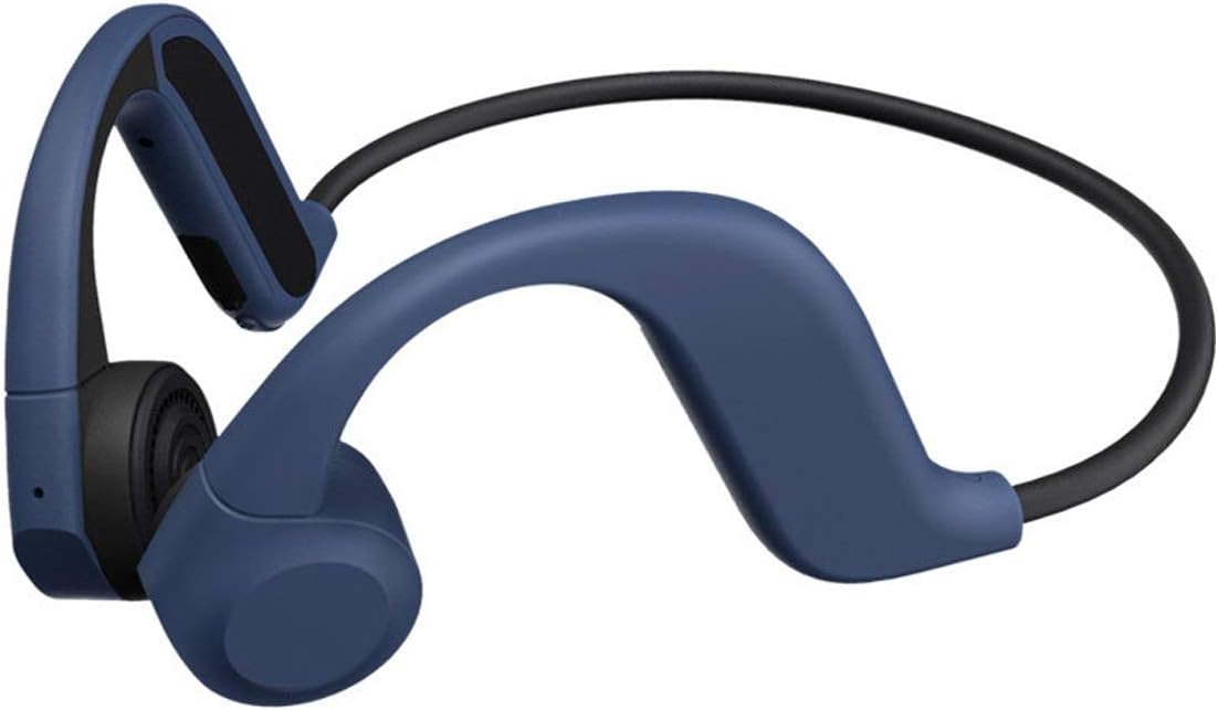 Open Ear Wireless Bone Conduction Headphones, Bluetooth 5.0 Free Ears Lightweight Sports Headsets for Running Driving Fitness Sweatproof Earphone (Blue)