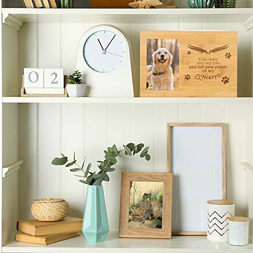 BAMTALK Pet Memorial Urn for Ashes, Cat or Dog Memory Box, Pet Memorial Keepsake, Pet Cremation Urn with Photo Frame, Wooden Nature Bamboo Urn for Pet Lovers (Natural Color) - Thumbnail 4