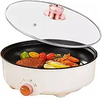 Panela Elétrica Portátil Grill Antiaderente Grande 110V 600w