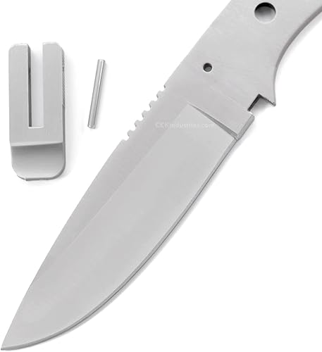 Miniatura 2 de EZSMITH Kit de cuchillos de caza de espiga completa serie de fabricación de cuchillos de hoja fija para bricolaje hoja en blanco protector SS y