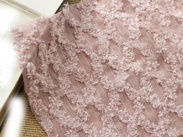 150 cm breit, 300 cm lang, Jacquard-Krepp-Chiffon-Stoff, halbdurchsichtiger Chiffon-Stoff, Meterware, Chiffon-Stoff für die Herstellung von Kleidern, Schals