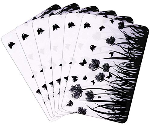 Kuber Industries PVC 6 Pieces Refrigerator Drawer Mats (Black & White) -CTLTC11156