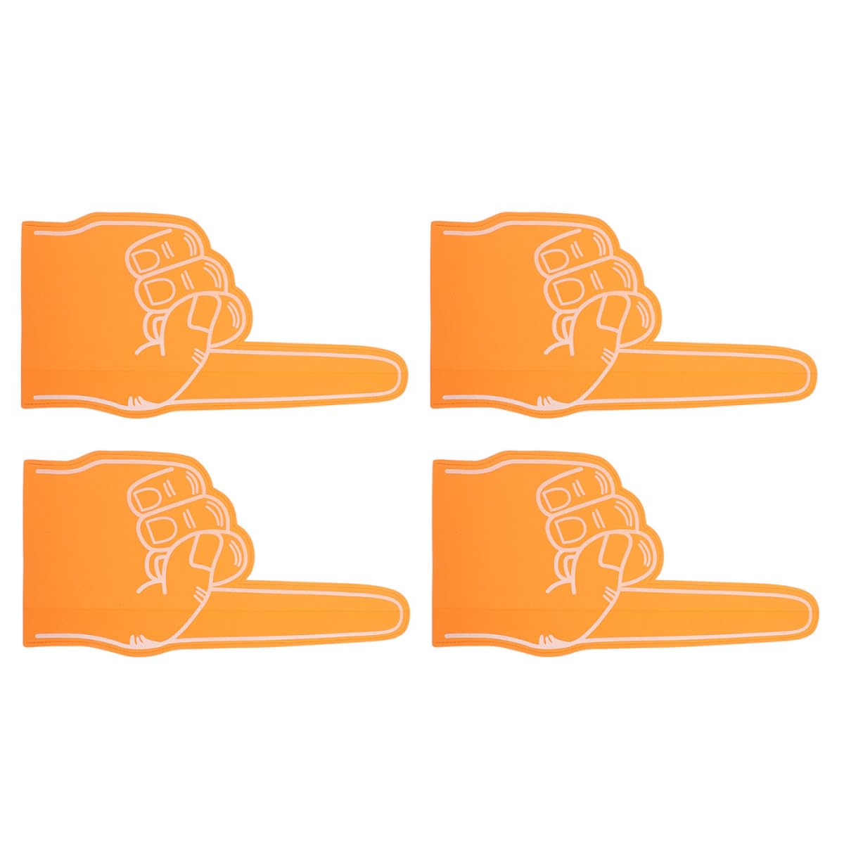 Manos de espuma naranja GALPADA de 4 piezas ligeras para animadoras 8