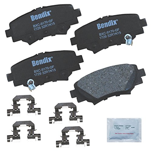 Image of Bendix Priority1 CFC1729 Ceramic Rear Brake Pads for Mazda 3 2018-2014, 3 Sport 2016-2014 (Excluding Mexico Built models)