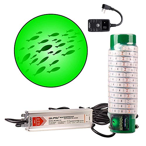 Green Blob Outdoors New Fishing Light (Green 7500 Lumens), Underwater, w/ 30ft Cord, LED, Fish Attractor, Crappie, Snook, Bass, Catfish (7,500 3-Prong Plug, Green w/Timer)