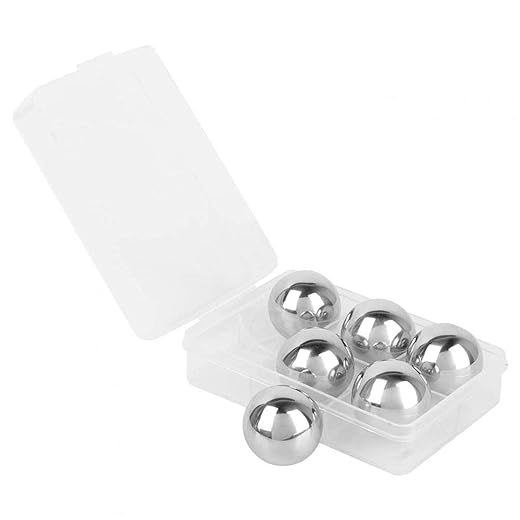 Edelstahl-Whisky-Steine, wiederverwendbare Eiskugel-Getränke-Kühlkugeln für Whisky, Liköre, Weißwein, Kaffee, Saft