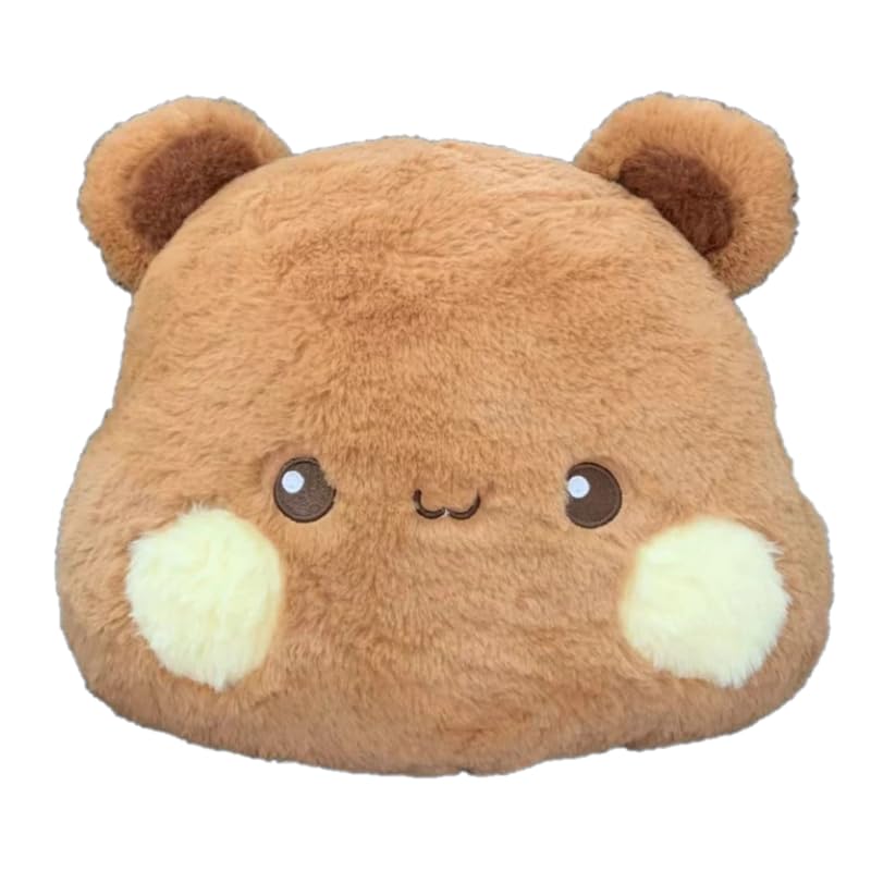 Image of Bubu Dudu Plush Pillow - Dudu Bear Design (33cm) - Adorable Soft Rabbit Fur Cushion for Kids Boyfriend, Girlfriend, Ideal for Cozy Comfort and Travel Companion