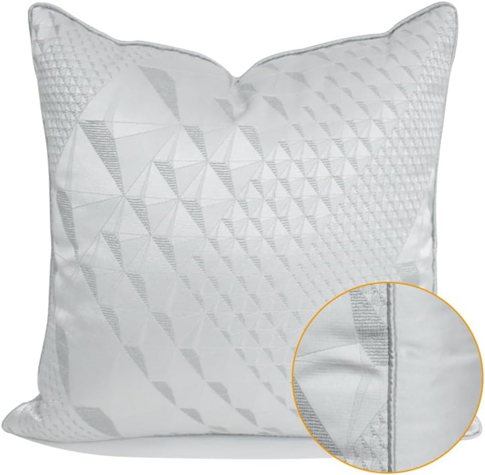 HBJWOV The Gray Chair Rests an a Designer Soft ometric Design Sofa Pillow Case