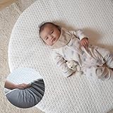 エラーレ ベビーマット イブルマット イブル 洗える サニーマット すべり止め 直径100cm 100Rcm 円形 丸 滑り止め コットン 綿 プレイマット 赤ちゃん ベビー ラウンド お昼寝マット キルティング 厚手 オフホワイト ER-012