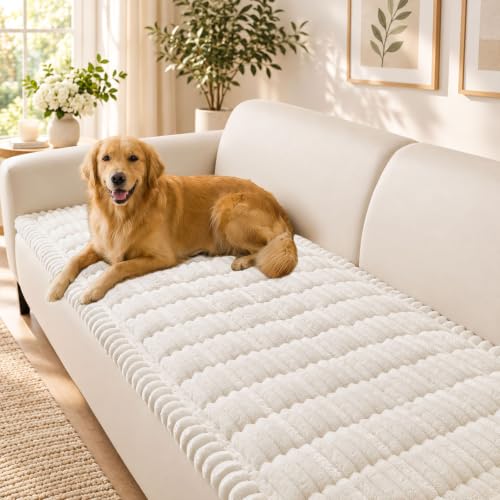 hyha Couch Cover for Dogs, Washable Non Slip Plush Flannel Sofa Protector