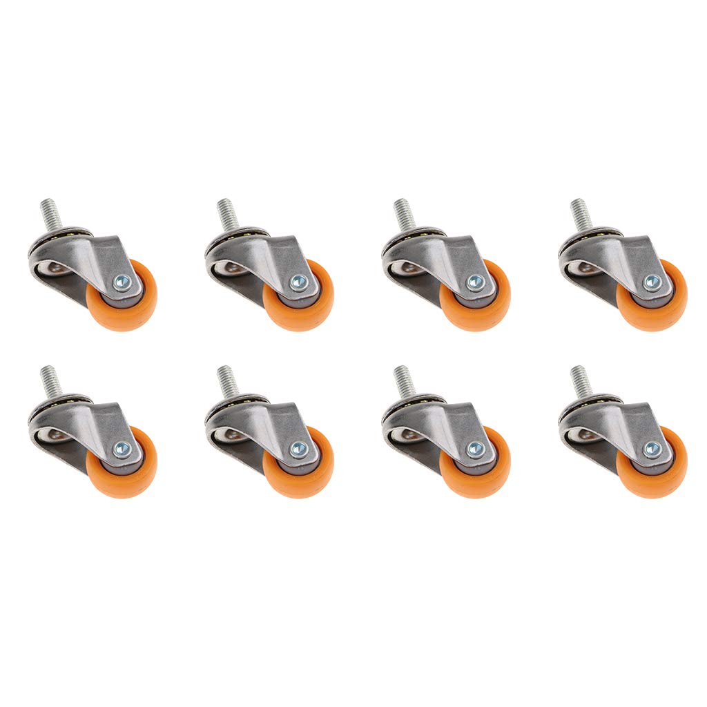 Zestaw 10 wytrzymałych kółek skrętnych 2,5 cm (1 cale) do mebli, projektów DIY i mobilności sprzętu. Łatwy montaż.