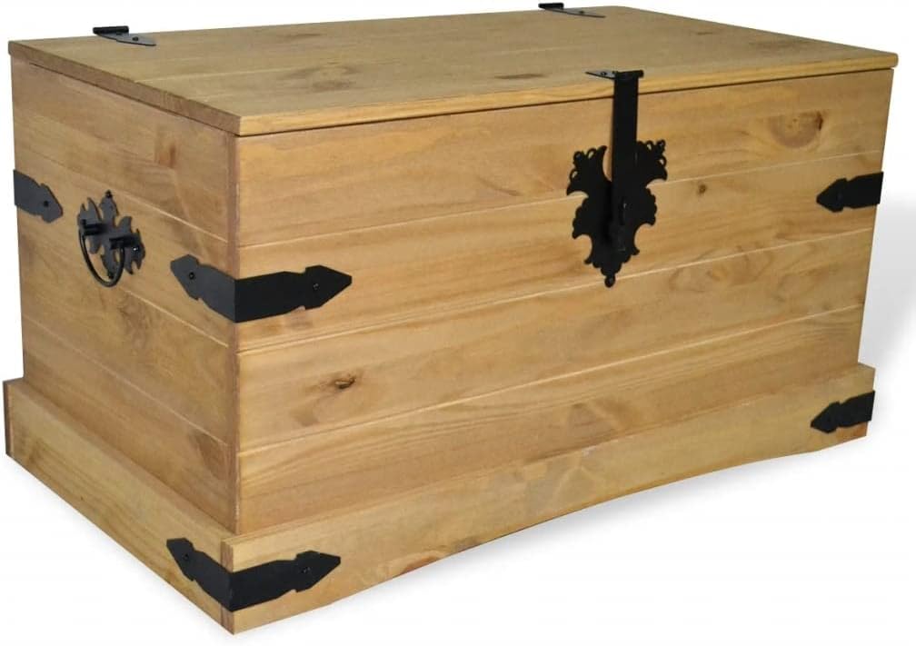 Storage Chest Mexican Pine Corona Range 35.8"x19.5"x18.5" (39.6 lbs) H