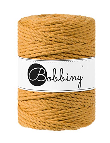Bobbiny Corde Macramé Torsadée XXL 5mm (Mustard) 100m