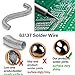 WYcYcW 3Pcs Solder Wire 63/37,High Purity Tin Rosin Core Solder for Electronic Electrical Soldering Components Repair,Low Residue(0.6mm27g)