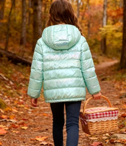 Image of Lovekider Girls Winter Coat Shiny Gradient Lightweight Puffer Jacket 4-12Y