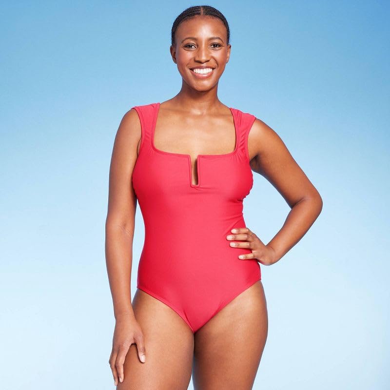 Women's Full Coverage Tummy Control Cap Sleeve U-Wire One Piece Swimsuit -3