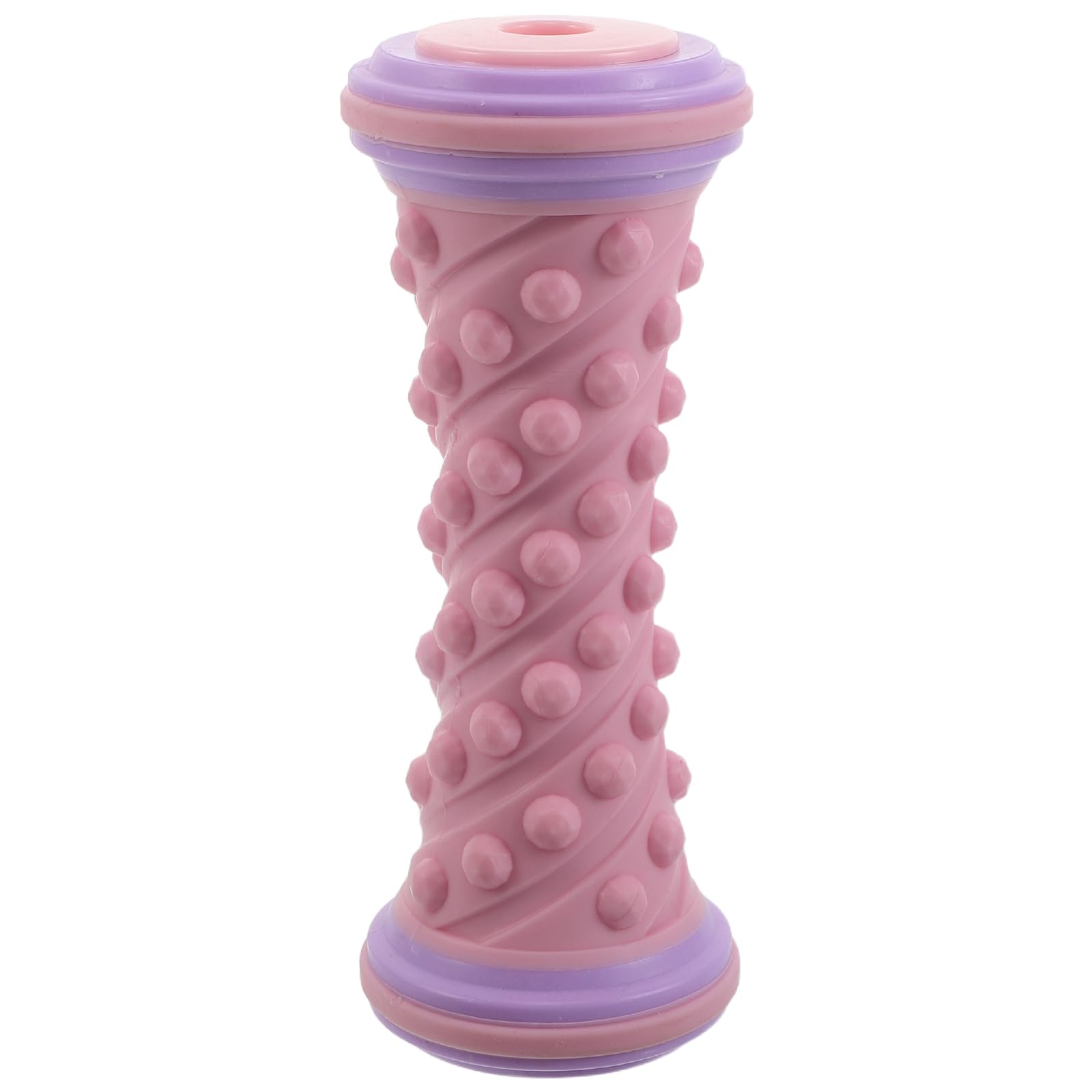 Rodillo Masajeador para Fascia Plantar y Músculos de Pantorrilla, 17 Cm, Color Rosa Púrpura, Rodillo de Masaje Texturizado para Pies, Herramienta Portátil para Yoga y Relajación
