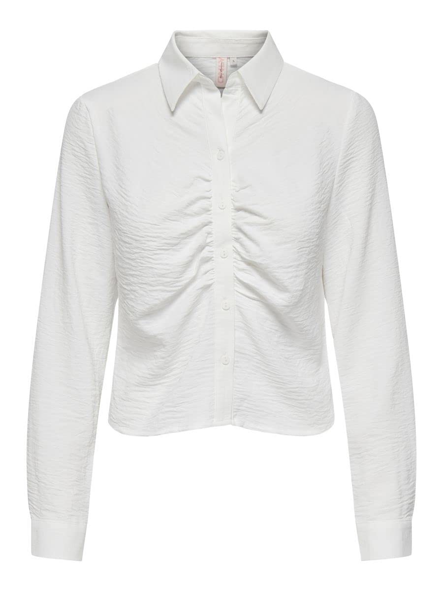 Only Onlmette LS Wrinkle Noos Wvn-Camiseta de Manga Corta Blusas para Mujer