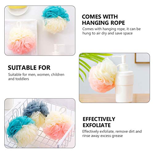 Esponjas esfoliantes multicoloridas Healifty para mulheres e homens