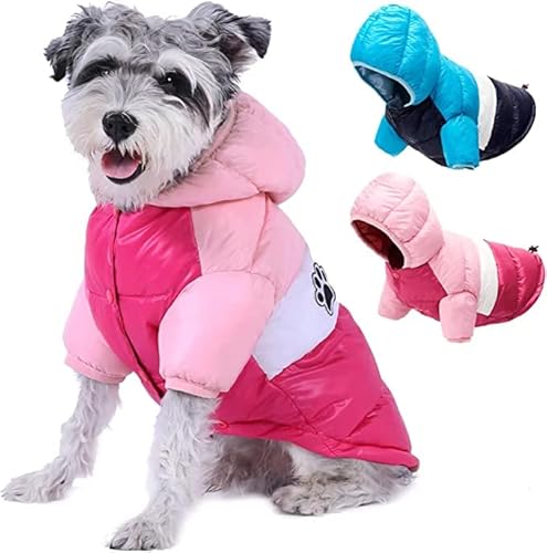 AIMJGO Dog Winter Coat Waterproof Warm Cold Weather Jacket Stylish Puppy Vest Comfortable Pet Apparel for Small Medium Dogs (Pink, M(Chest:18.18")) AIMJGO Dog Winter Coat Waterproof Warm Cold Weather Jacket Stylish Puppy Vest Comfortable Pet Apparel for Small Medium Dogs (Pink, M(Chest:18.18"))