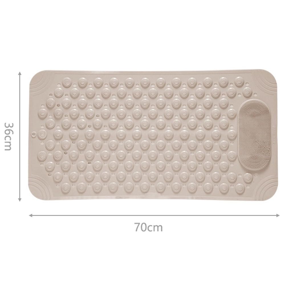 Alfombrilla de Baño Antideslizante, Alfombra de Ducha Antihongos y Antimoho con Ventosas Potentes y Agujeros de Drenaje, Suave PVC para Bañera y Suelo de Ducha(Green,60x90cm)