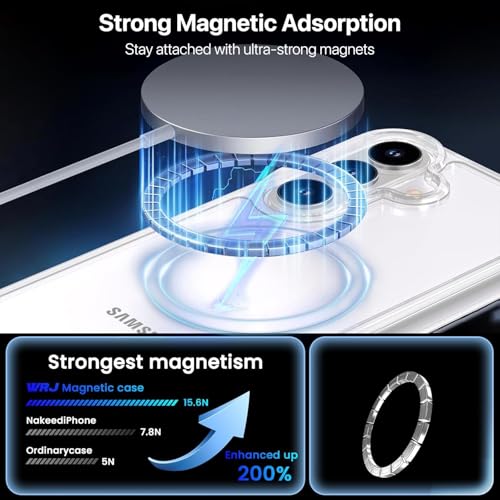 Image of Vaku Luxos Glassy Magpro Back Cover Case for Samsung Galaxy S26 Scratch Resistant Camera Screen Protector TPU Shockproof Certified Mag-Safe Military-Grade Protection- Transparent