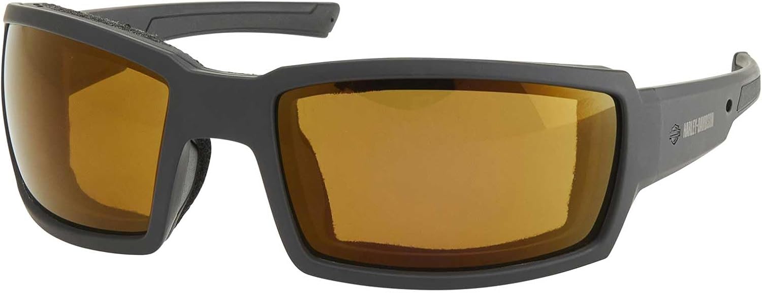 Harley-Davidson Men's Tour of Duty Riding Sunglasses, Amber Color Enhancing Lens