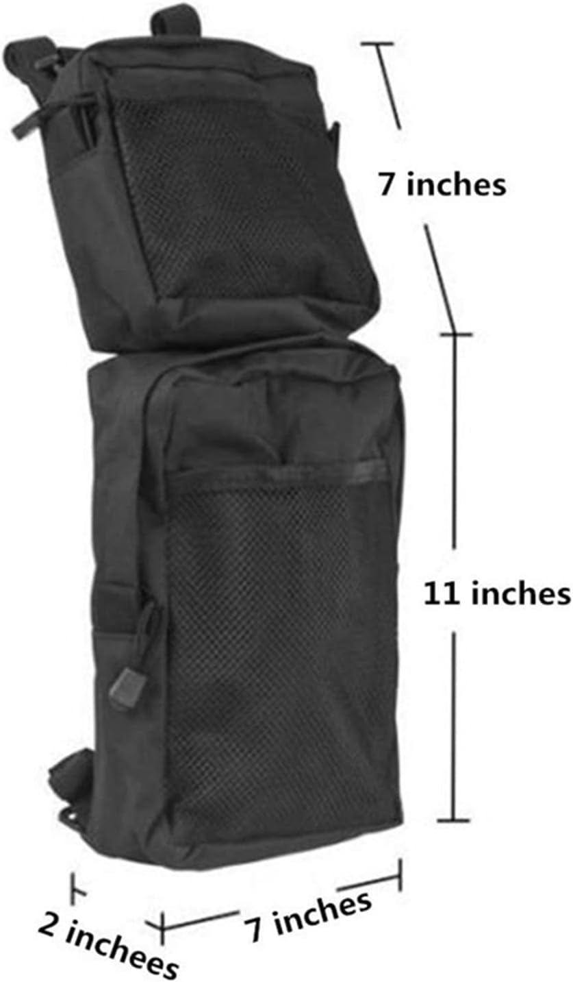 ATV Fender Bags, 2 Pack, Black, 18 * 7 * 2 inch, Universal Rear Storage Tool Bags for UTV, Dirt Bike, Motorcycle