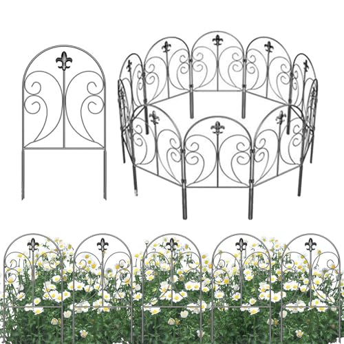 Garden Fence Animal Barrier | Metal Rustproof Ground Defense Border,Dog