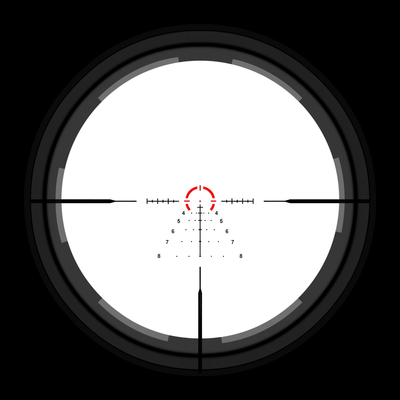 Paike 1.2-6x24 LPVO FFP Zielfernrohr, rot beleuchtetes BDC-Absehen, erste Bildebene, mit freitragender Montage