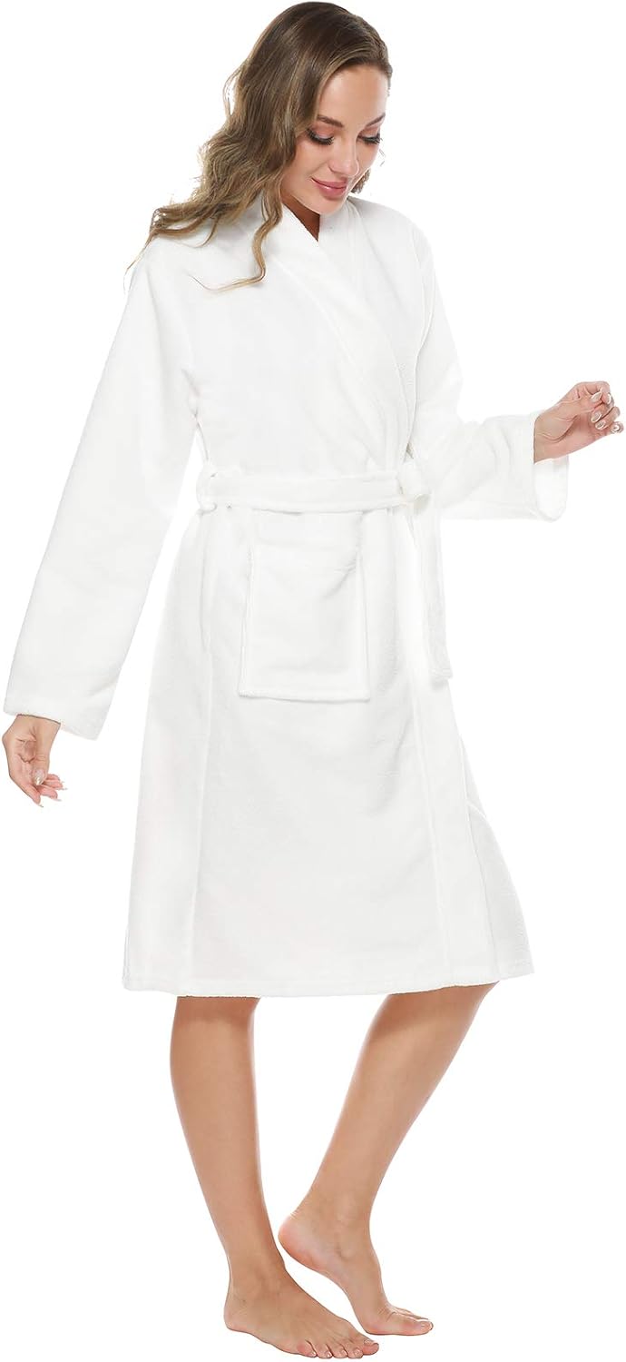 Kniffi Kimono Bathrobe for Women Terry Cloth Robes knee length towel Bathrobe - Image 3