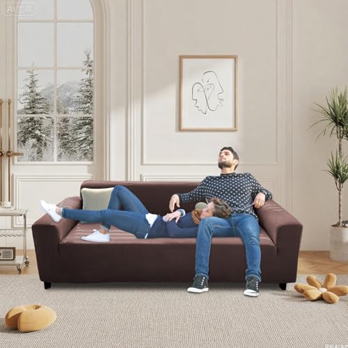 Housse de canapé extensible 3 places en tissu résistant premium - 3
