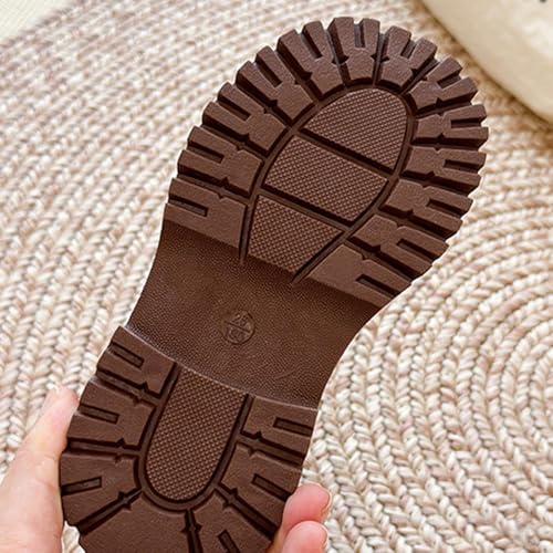 Girls Chelsea Boots Leather Ankle Booties Slip On Round Toe Chunky Heel Casual Fashion Outdoor Shoes4