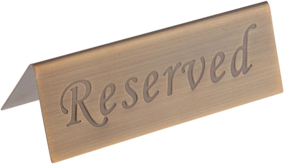 Elegant Bronze Reserved Table Signs - Set of 5 for Weddings and Events