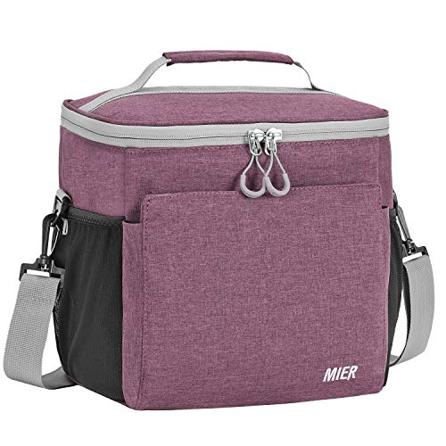 MIER Insulated Lunch Bag Men and Women Soft Cooler Lunch Box Tote