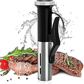 Pynhoklm Sous Vide Cooker 1000W Precision Immersion Circulator IPX7 Waterproof Sous Vide Machine with Stainless Steel Components, Digital Interface, Accurate Temperature and Timer Control for Kitchen