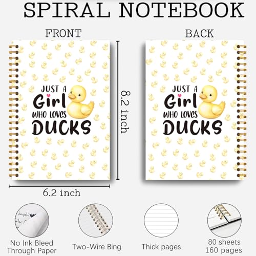 Carnet de notes à spirales canards mignons, idée cadeau original 14x21 - 2