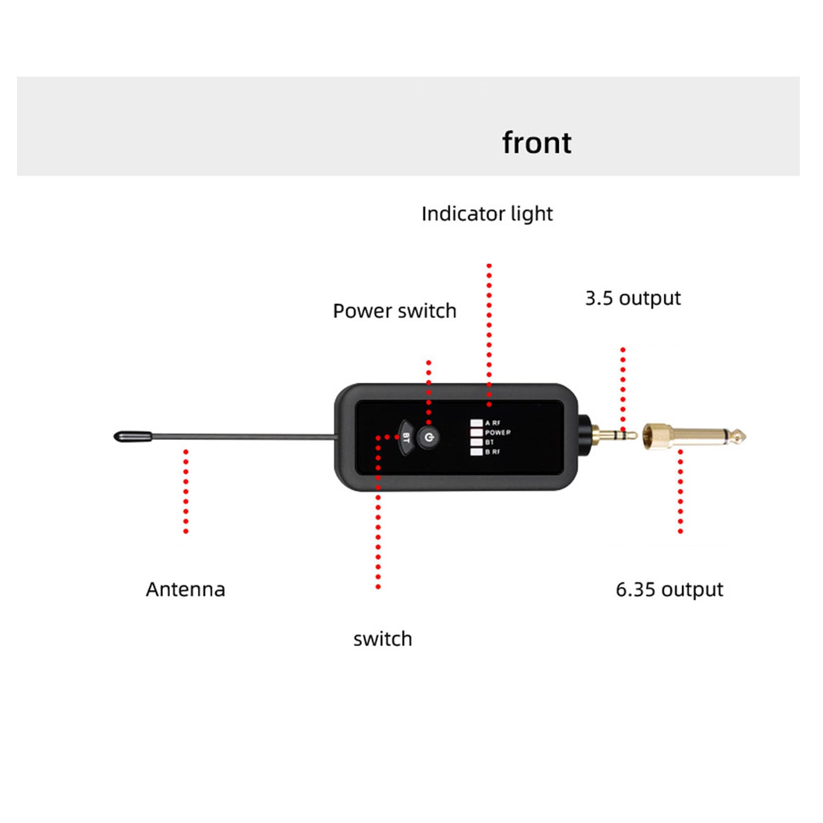 Tbest Set Microfono Portatile Wireless Professionale per Cantare Al Karaoke, Matrimonio, Festa