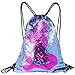 Fandicto Mermaid Sequin Drawstring Bags Unicorn Pineapple Bags for Girls Women Party Supplies (Mermaid)